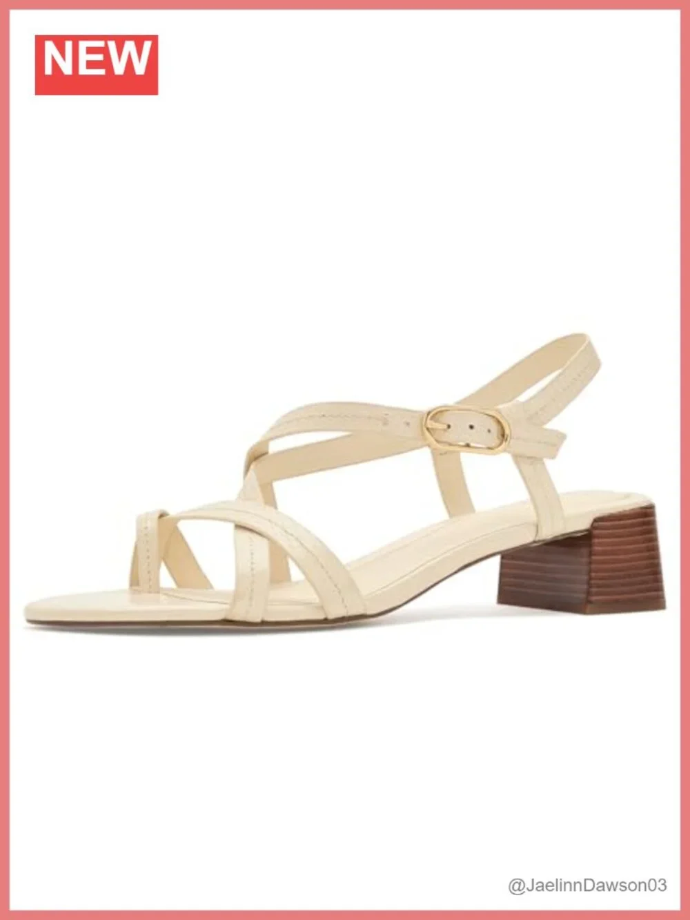 Women's Block Heel Thong Leather Sandals Slip On Comfort